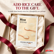 ADD RICE CARE TO THE GIFT. A single-sheet beauty extra for a thoughtful care package.
