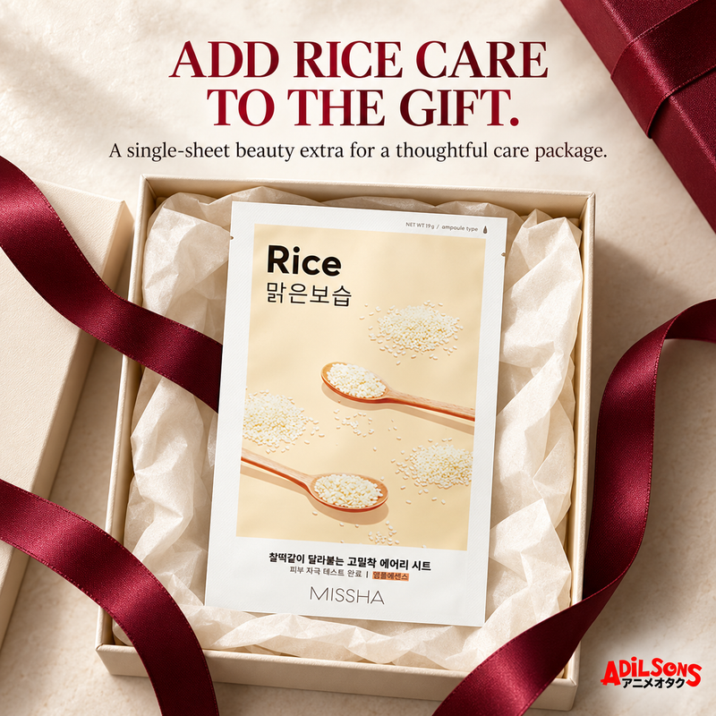 ADD RICE CARE TO THE GIFT. A single-sheet beauty extra for a thoughtful care package.