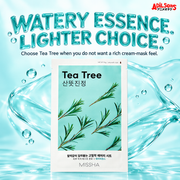 MISSHA Airy Fit Sheet Mask Tea Tree — WATERY ESSENCE. LIGHTER CHOICE. Choose Tea Tree when you do not want a rich cream-mask feel.