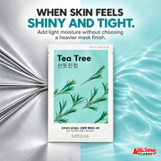 MISSHA Airy Fit Sheet Mask Tea Tree — WHEN SKIN FEELS SHINY AND TIGHT. Add light moisture without choosing a heavier mask finish.