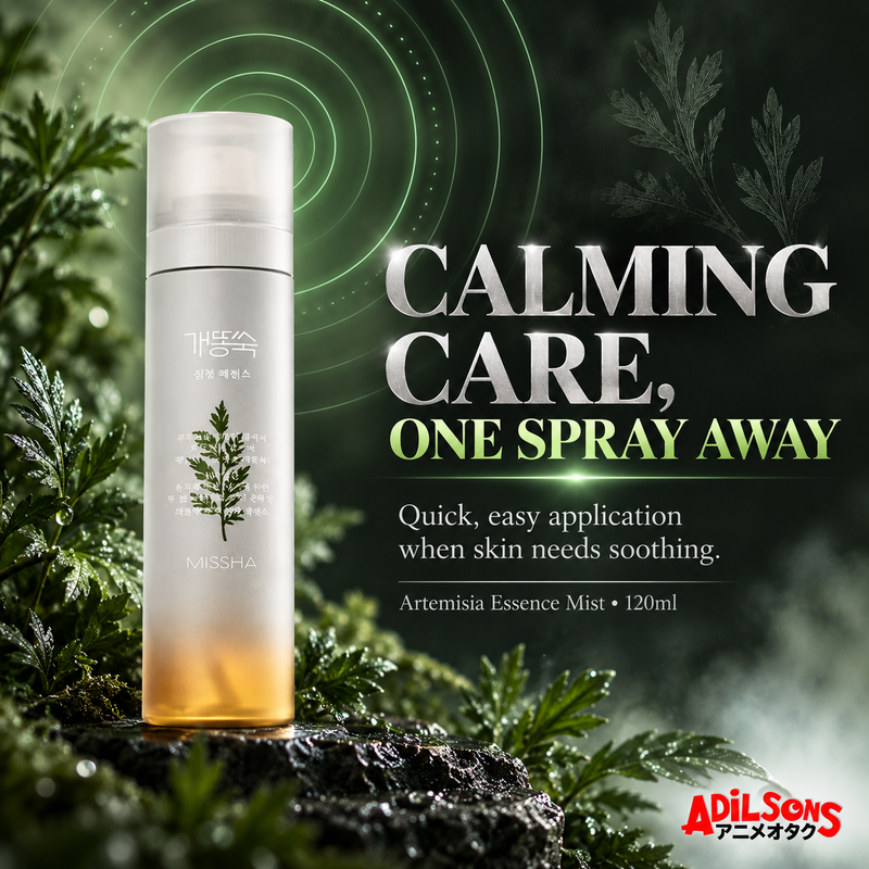 CALMING CARE, ONE SPRAY AWAY. Quick, easy application when skin needs soothing. Artemisia Essence Mist, 120ml.