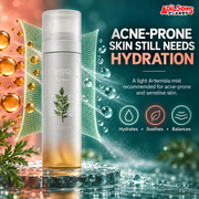 ACNE-PRONE SKIN STILL NEEDS HYDRATION. A light Artemisia mist recommended for acne-prone and sensitive skin.
