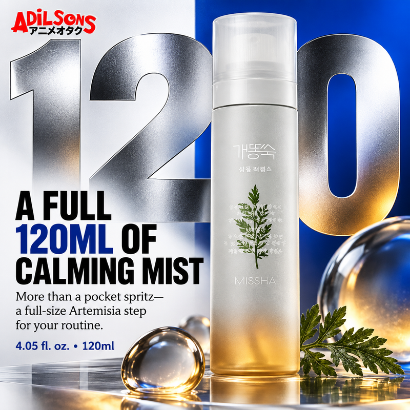 A FULL 120ML OF CALMING MIST. More than a pocket spritz—a full-size Artemisia step for your routine.