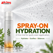 SPRAY-ON HYDRATION. A fine mist for quick, even application.
