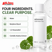 MIXSOON Centella Asiatica Toner 150ml creative: four-ingredient formula.