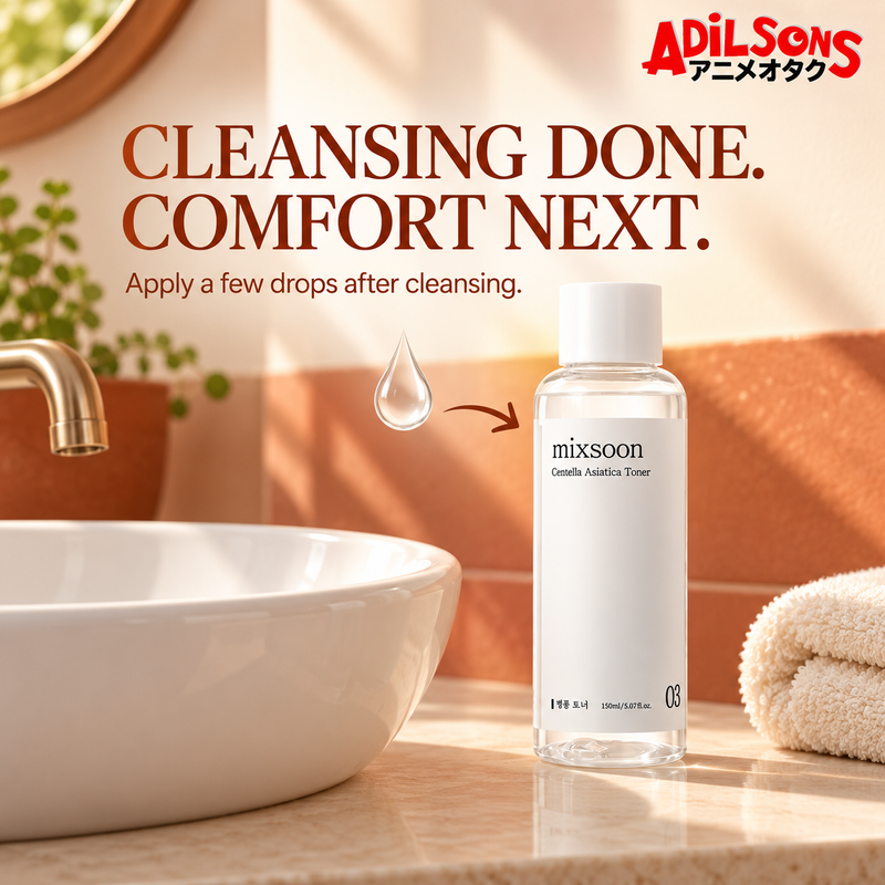 MIXSOON Centella Asiatica Toner 150ml creative: post-cleanse placement.