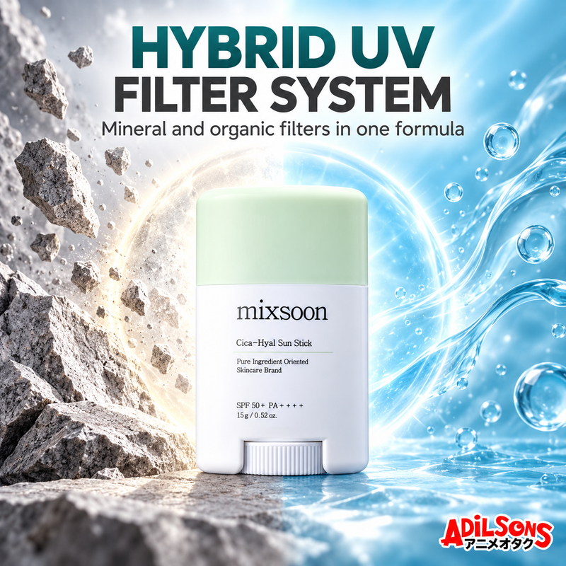 MIXSOON Cica Hyal Sun Stick 15g ad: Hybrid Uv Filter System