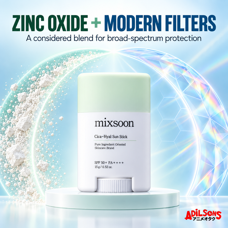 MIXSOON Cica Hyal Sun Stick 15g ad: Zinc Oxide + Modern Filters