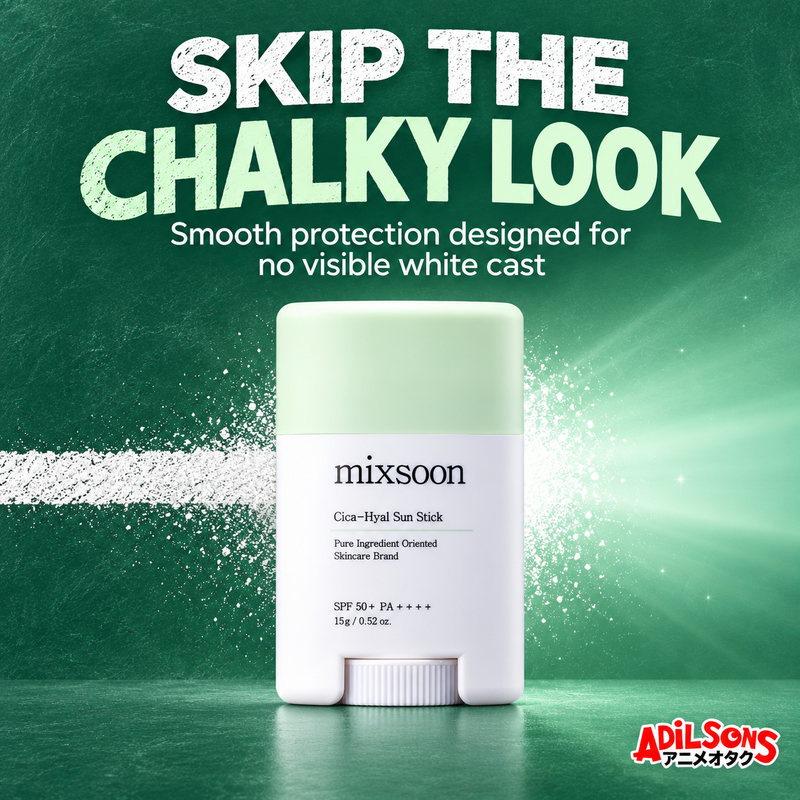 MIXSOON Cica Hyal Sun Stick 15g ad: Skip The Chalky Look