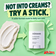 MIXSOON Cica Hyal Sun Stick 15g ad: Not Into Creams? Try A Stick.