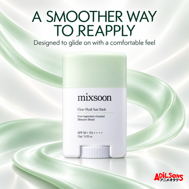 MIXSOON Cica Hyal Sun Stick 15g ad: A Smoother Way To Reapply