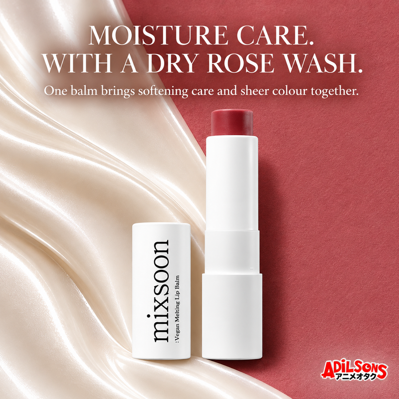 MOISTURE CARE. WITH A DRY ROSE WASH. One balm brings softening care and sheer colour together.