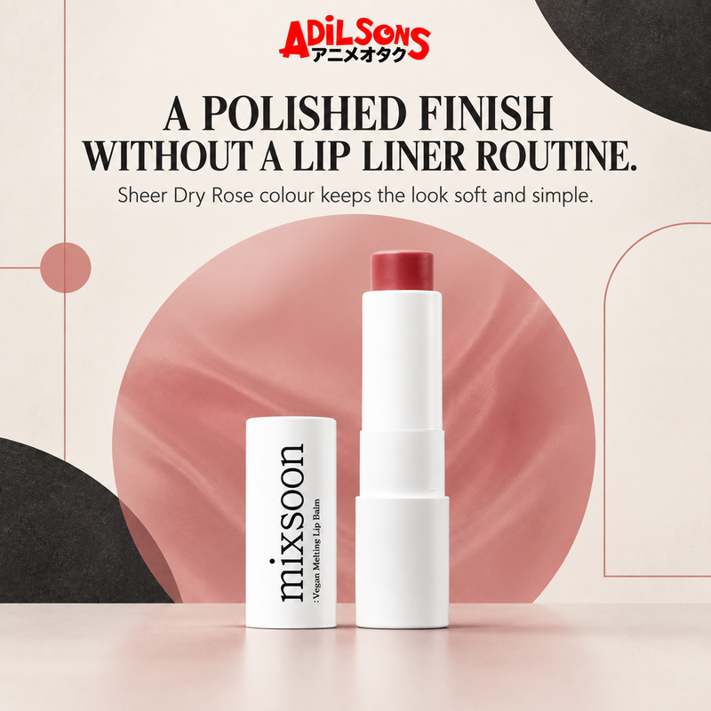 A POLISHED FINISH WITHOUT A LIP LINER ROUTINE. Sheer Dry Rose colour keeps the look soft and simple.