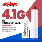 4.1G OF TINTED LIP CARE. Dry Rose colour and moisture care in one twist-up stick.