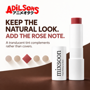 KEEP THE NATURAL LOOK. ADD THE ROSE NOTE. A translucent tint complements rather than covers.