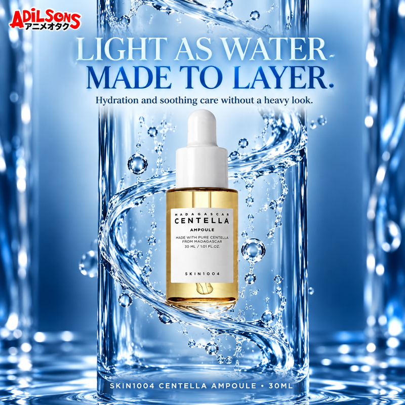 Light-as-water SKIN1004 Centella Ampoule made to layer.