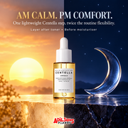 One lightweight Centella ampoule for morning calm and evening comfort.