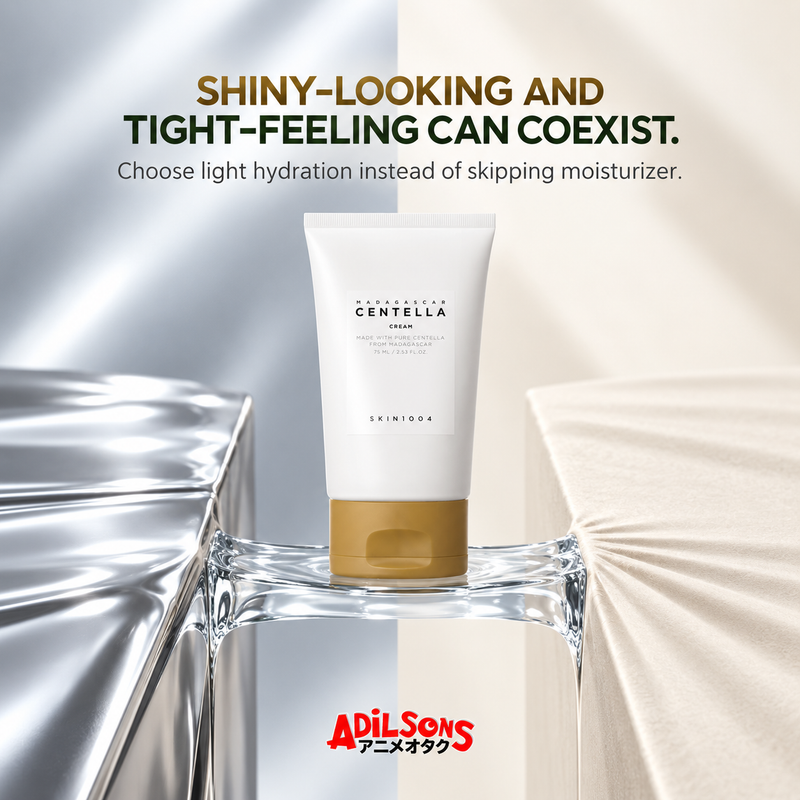SHINY-LOOKING AND TIGHT-FEELING CAN COEXIST. Choose light hydration instead of skipping moisturizer.