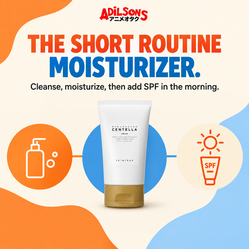 THE SHORT ROUTINE MOISTURIZER. Cleanse, moisturize, then add SPF in the morning.