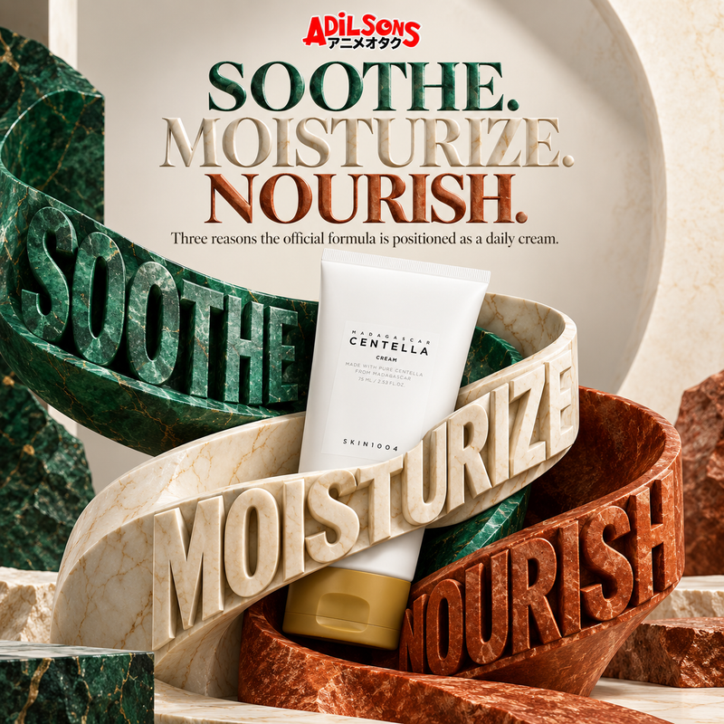 SOOTHE. MOISTURIZE. NOURISH. Three reasons the official formula is positioned as a daily cream.