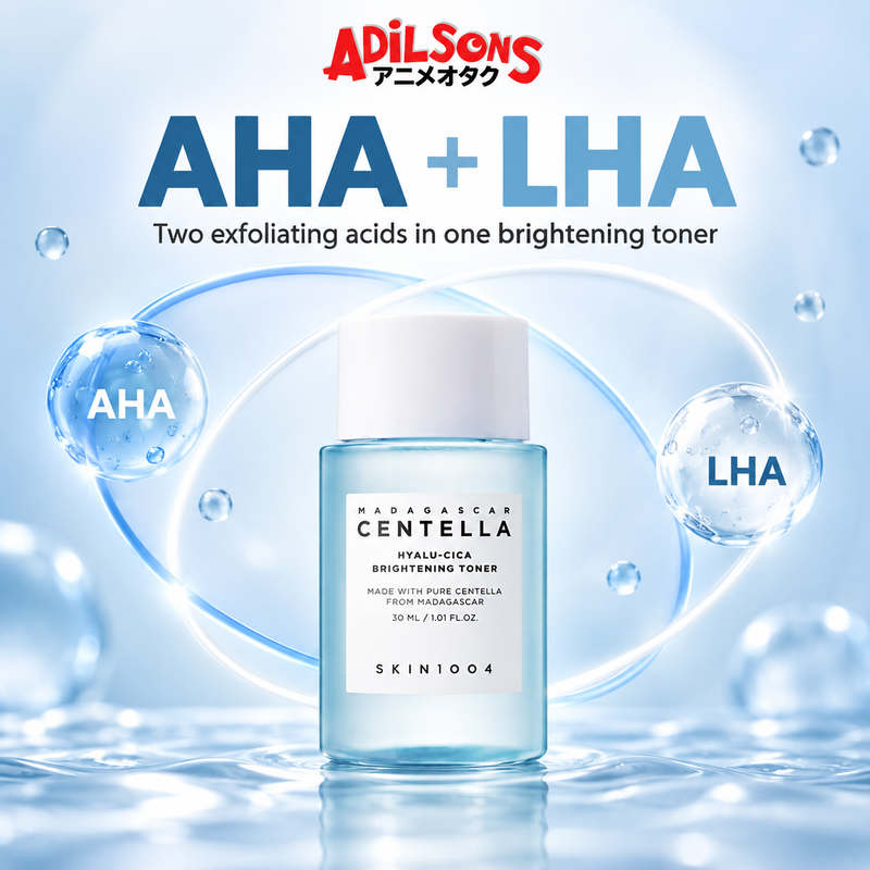 Adilsons Beauty ad for SKIN1004 Hyalu-Cica Brightening Toner 30 ml: AHA and LHA together