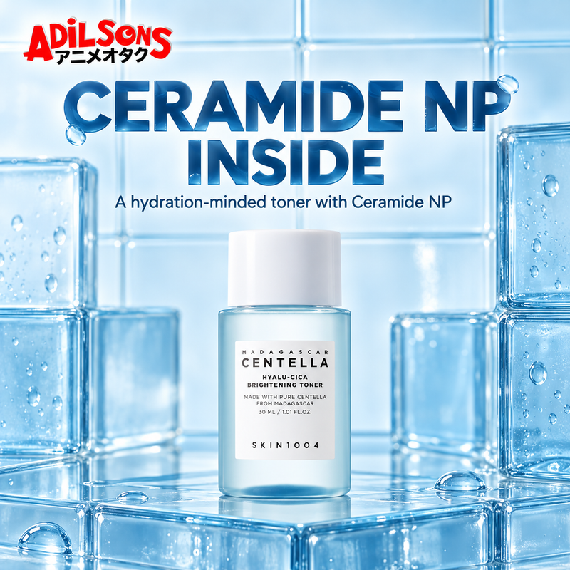 Adilsons Beauty ad for SKIN1004 Hyalu-Cica Brightening Toner 30 ml: Ceramide NP in formula