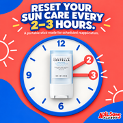 SKIN1004 Hyalu-Cica Silky-Fit Sun Stick 20g creative: timed reapplication.