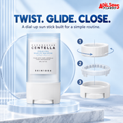 SKIN1004 Hyalu-Cica Silky-Fit Sun Stick 20g creative: twist-up control.