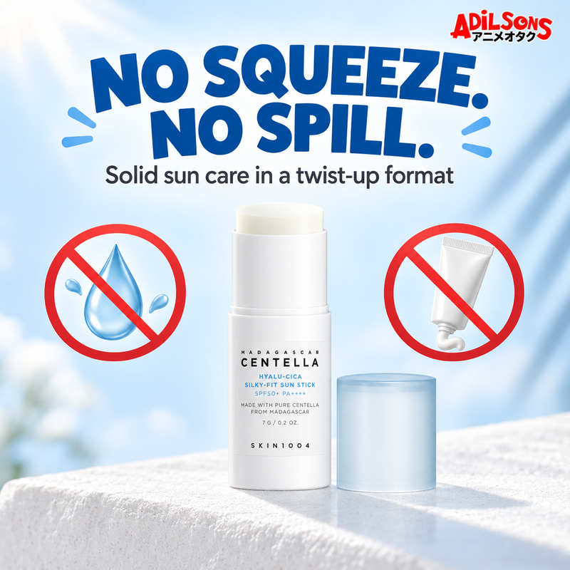 SKIN1004 Hyalu-Cica Silky-Fit Sun Stick 7g ad: No Squeeze. No Spill.
