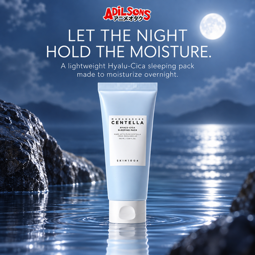 LET THE NIGHT HOLD THE MOISTURE. A lightweight Hyalu-Cica sleeping pack made to moisturize overnight.