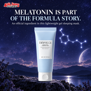 MELATONIN IS PART OF THE FORMULA STORY. An official ingredient in this lightweight gel sleeping mask.