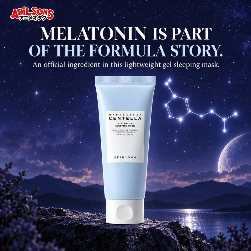 MELATONIN IS PART OF THE FORMULA STORY. An official ingredient in this lightweight gel sleeping mask.