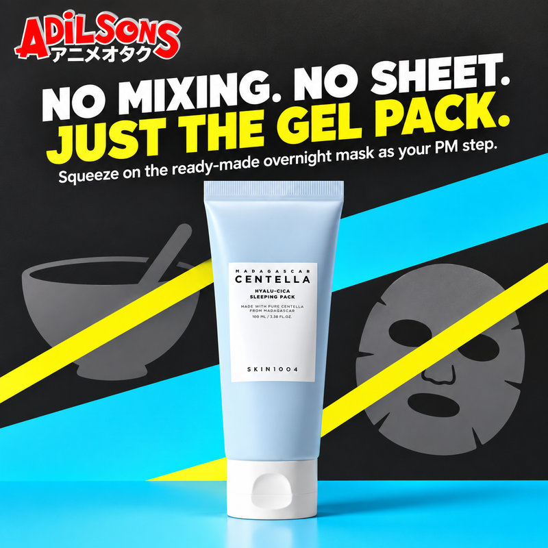 NO MIXING. NO SHEET. JUST THE GEL PACK. Squeeze on the ready-made overnight mask as your PM step.