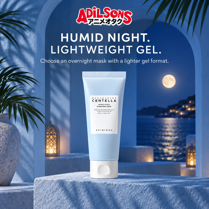 HUMID NIGHT. LIGHTWEIGHT GEL. Choose an overnight mask with a lighter gel format.