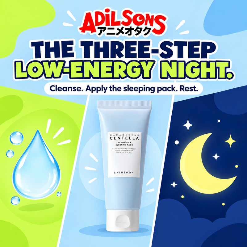 THE THREE-STEP LOW-ENERGY NIGHT. Cleanse. Apply the sleeping pack. Rest.