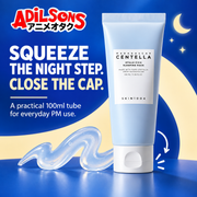 SQUEEZE THE NIGHT STEP. CLOSE THE CAP. A practical 100ml tube for everyday PM use.
