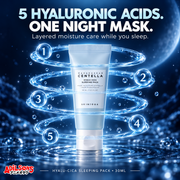 Five Hyaluronic acids in one Hyalu-Cica night mask.