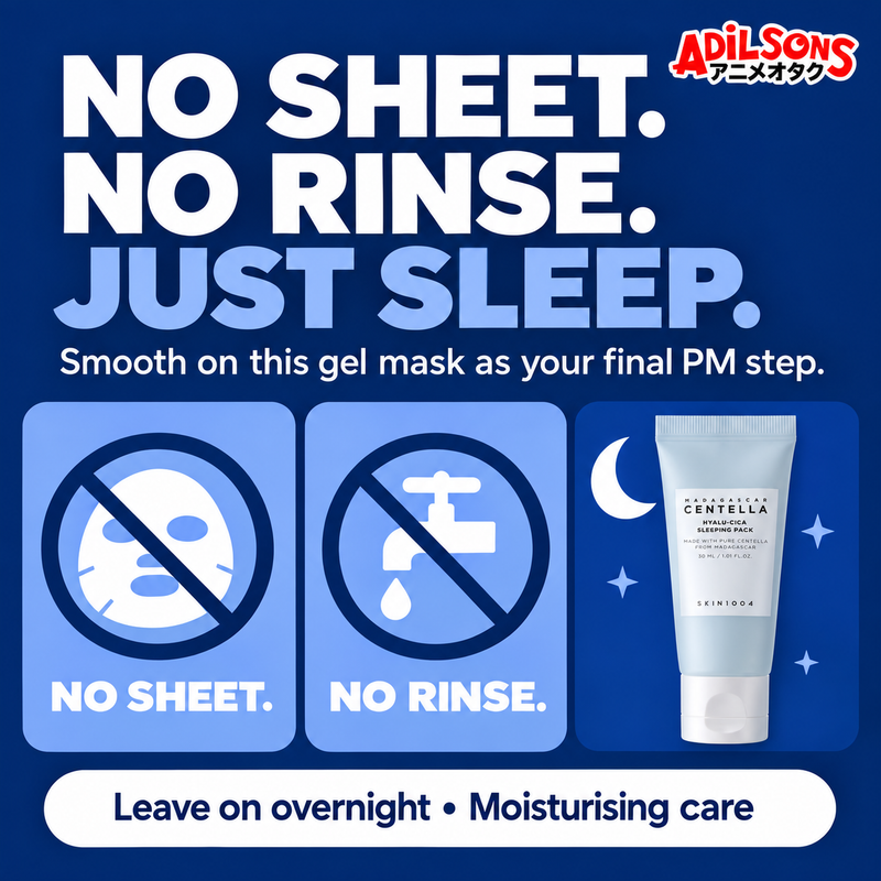 No sheet and no rinse before sleep—smooth on as the final PM step.
