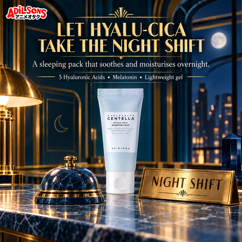 Hyalu-Cica takes the night shift with soothing and moisturising care.