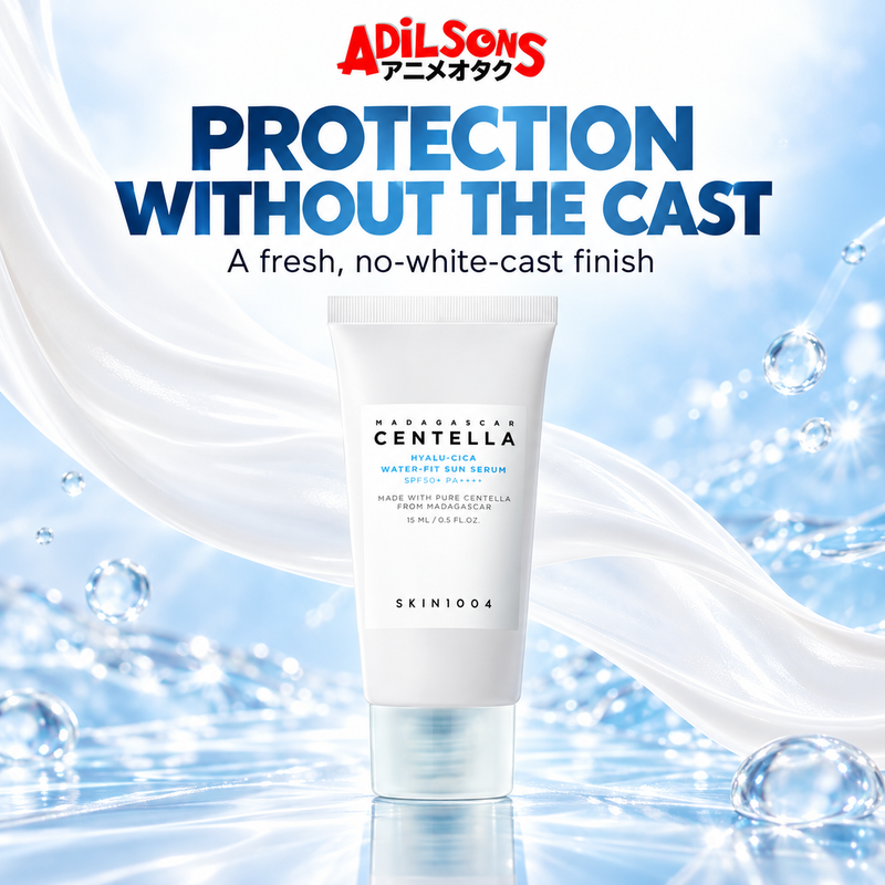 Adilsons Beauty ad for SKIN1004 Hyalu-Cica Water-Fit Sun Serum 15 ml: No-white-cast finish