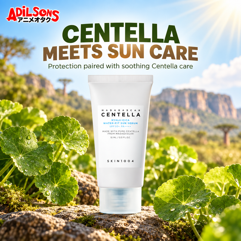Adilsons Beauty ad for SKIN1004 Hyalu-Cica Water-Fit Sun Serum 15 ml: Centella soothing care in sunscreen