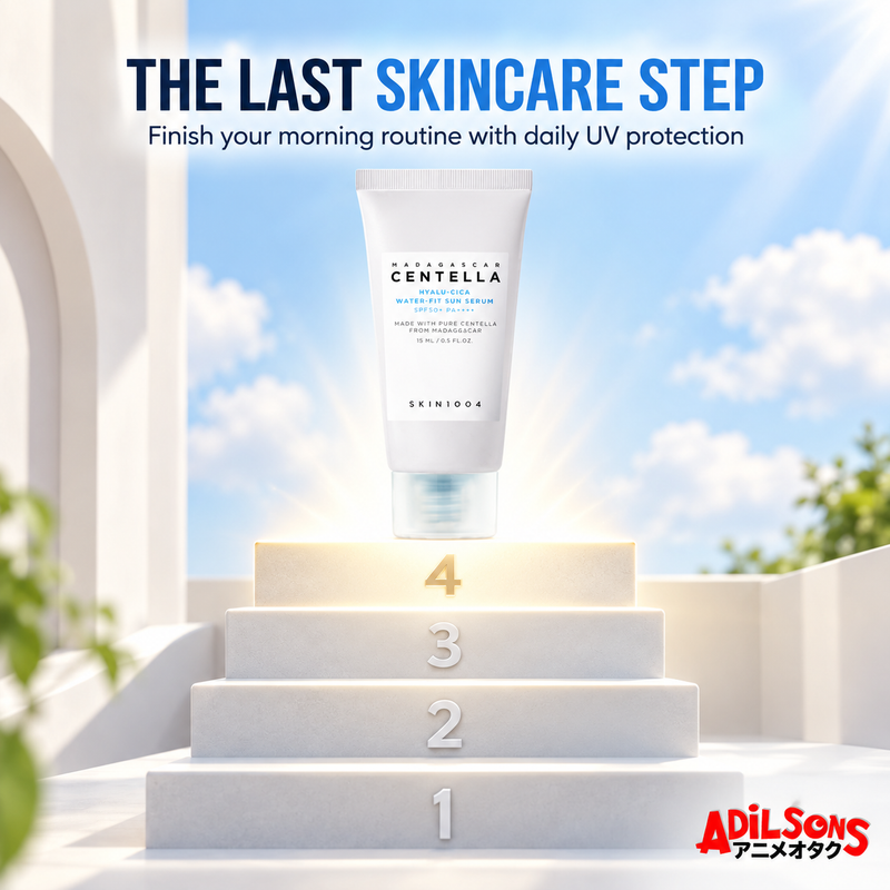 Adilsons Beauty ad for SKIN1004 Hyalu-Cica Water-Fit Sun Serum 15 ml: Correct routine placement