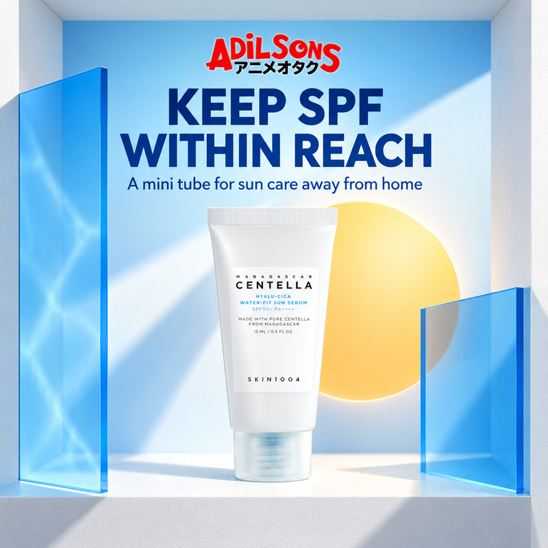 Adilsons Beauty ad for SKIN1004 Hyalu-Cica Water-Fit Sun Serum 15 ml: Portable reapplication