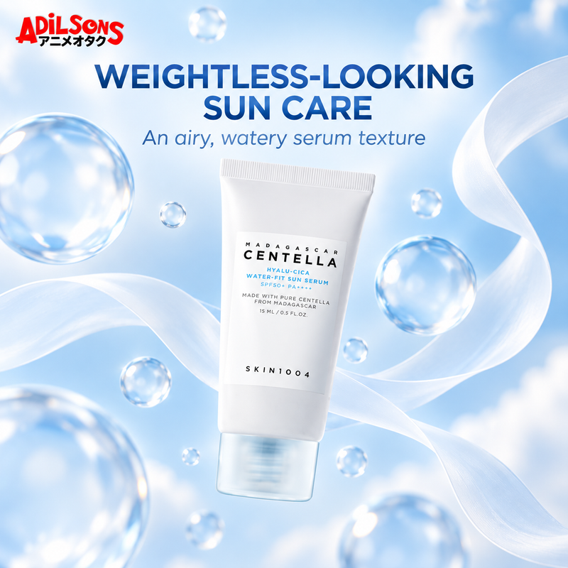 Adilsons Beauty ad for SKIN1004 Hyalu-Cica Water-Fit Sun Serum 15 ml: Airy water-light texture