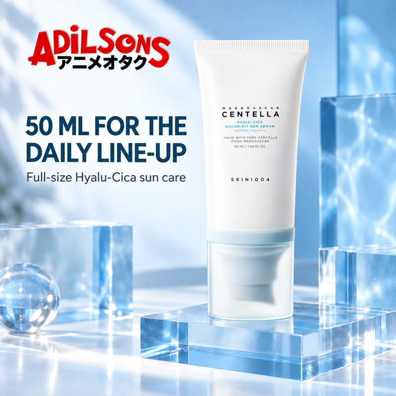 Adilsons Beauty ad for SKIN1004 Hyalu-Cica Water-Fit Sun Serum 50 ml: The 50 ml full-size belongs in a dependable everyday routine