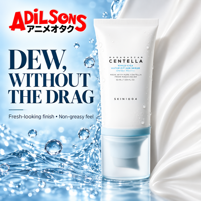 Adilsons Beauty ad for SKIN1004 Hyalu-Cica Water-Fit Sun Serum 50 ml: A luminous finish without a greasy after-feel