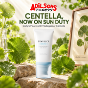 Adilsons Beauty ad for SKIN1004 Hyalu-Cica Water-Fit Sun Serum 50 ml: Centella adds soothing skincare appeal to daily SPF