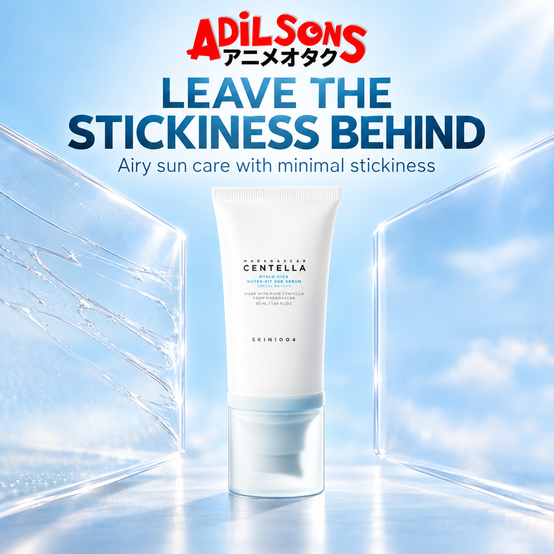 Adilsons Beauty ad for SKIN1004 Hyalu-Cica Water-Fit Sun Serum 50 ml: Minimal stickiness supports comfortable daily wear