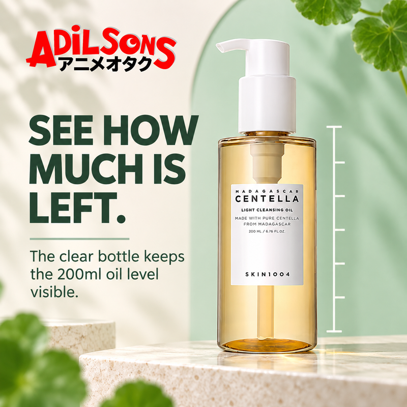 SEE HOW MUCH IS LEFT. The clear bottle keeps the 200ml oil level visible.