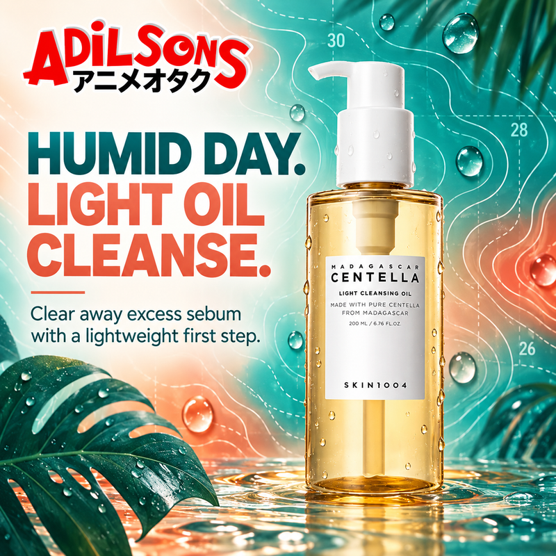 HUMID DAY. LIGHT OIL CLEANSE. Clear away excess sebum with a lightweight first step.